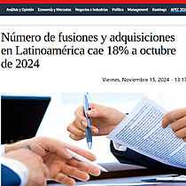 Nmero de fusiones y adquisiciones en Latinoamrica cae 18% a octubre de 2024